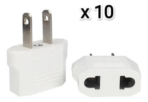 Adaptador Enchufe Europeo-americano Pack 10 Pcs