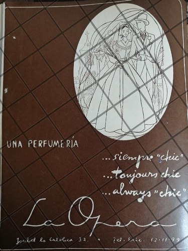 Cartel Antiguo Tienda Perfumeria La Opera 1948 111
