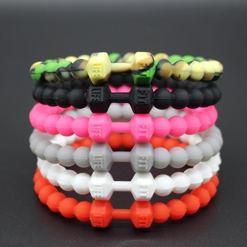 Pulsera Fit Life Mancuerna Gym Fitness Tipo Lokai Silicon