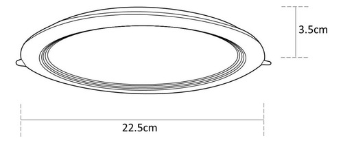 Pack 4 Lámparas Techo Led 24w, 6500k, Estévez, Color Blanco