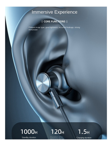 5.3 Auriculares Con Cuello Colgante, Reducción De Ruido De E