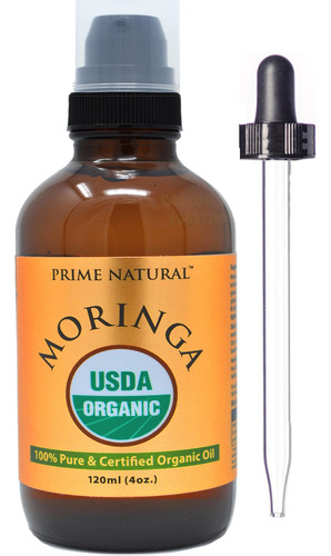 Óleo De Moringa Prime Natural Organic 120 Ml Prensado A Frio