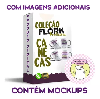 Pack De Imagens Canecas Flork - Profissões