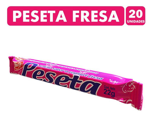 Peseta Con Relleno Yogurht Fresa - Fruna (bolsa Con 20 Uni)