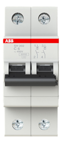 2cds212001r0064 Sh202-c6 Int Termomagnetico 2p 6a Abb