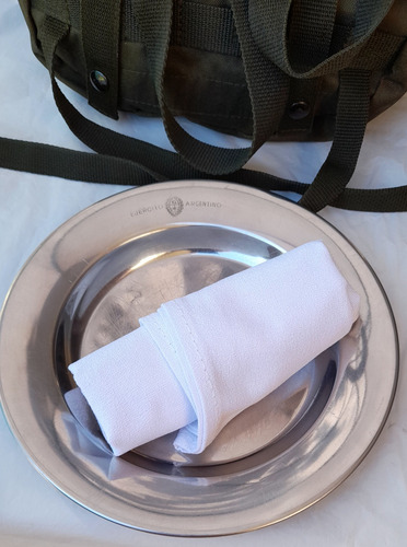 Bolsa De Rancho Militar Ejercito Servilleta Plato (Usado)