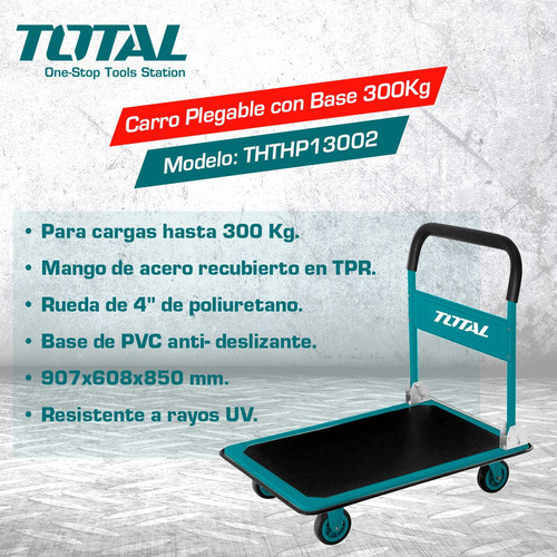 Imagen 3 de 6 de Carro plegable con base 300 kg. Total