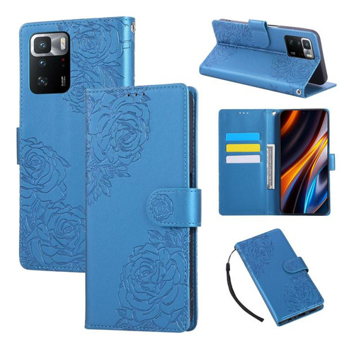 Funda De Piel Estampada Con Flores Para Xiaomi Poco X5/xiaom
