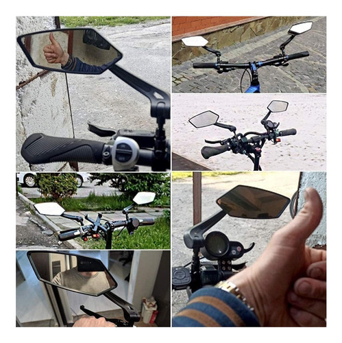 . Paquete De 2 Espejos For Bicicleta Scooter Bike
