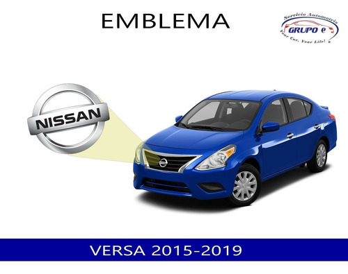 Emblema Parrilla Versa V- Drive 2019 2020 2021 2022 Nuevo