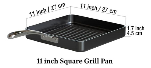 Cooks Pan De Cocción Estándar De Parrilla Cuadrada Estándar