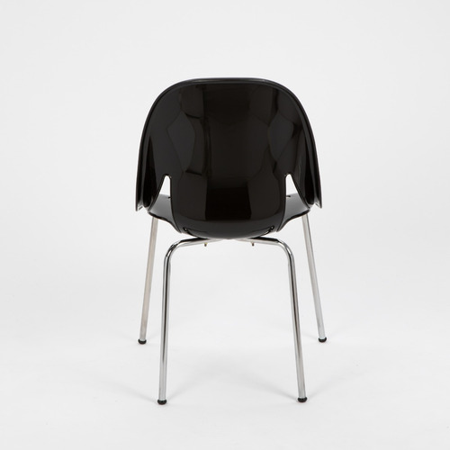 Imagen 3 de 7 de Silla De Comedor Diseño Nina Patas Cromadas 3 Años De Garant