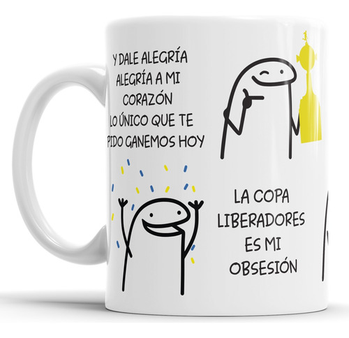 Taza De Ceramica Boca Jrs Canción Flork -  Con Caja