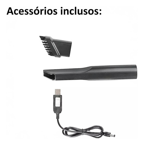 Aspirador Pó Portátil Sem Fio Recarregavel Teclado Gavetas