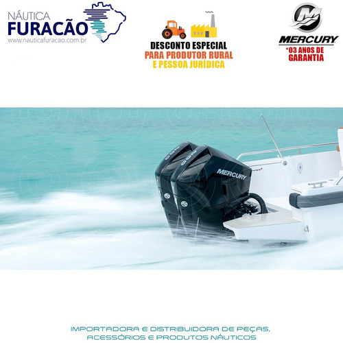 Motor De Popa Mercury 4t 200hp L 3.4l Efi V6 Mecânico Preto