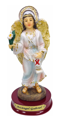 San Gabriel Arcángel 11 Cm En Porcelana Italiana + Novena