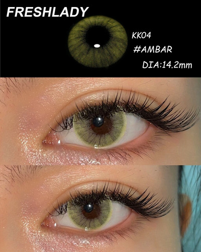 Freshlady - Modelo Ambar Kk04 Lentes De Contacto Anuales