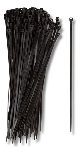 Abraçadeira De Nylon Plastica Preta 3,6 X 20 Cm Media 100 Un