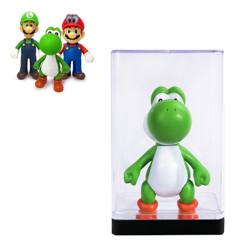Super Mario Bros,mario Y Luigi Y Yoshi,con Caja De Acrílico