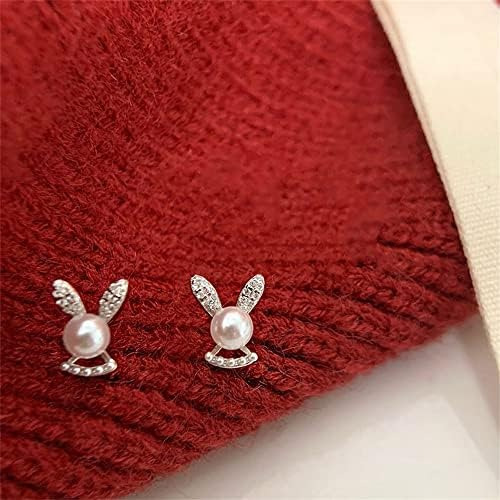 Dainty Rabbit Cubic Zirconia Stud Pendientes Para Mujeres Ni