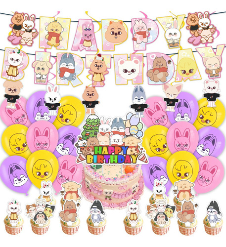 Li Straykids Set De Fiesta Decoración Cumpleaños Con Globos