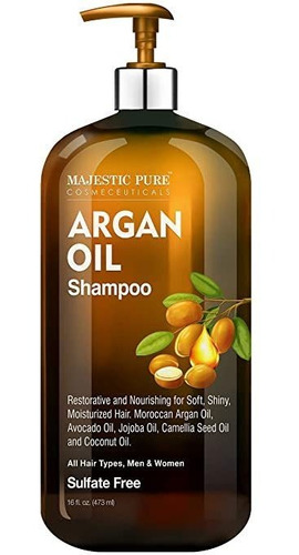 Majestic Pure Argan Oil Shampoo - Fórmula De Restauración.