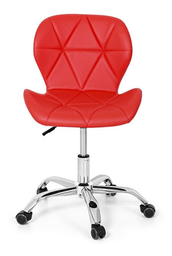 Cadeira de escritório Império Brazil Business Slim ergonômica  vermelha com estofado de couro sintético x 2 unidades