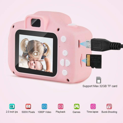 Pantalla Svabobe Niños Cámara De Vídeo Digital Videocámara M