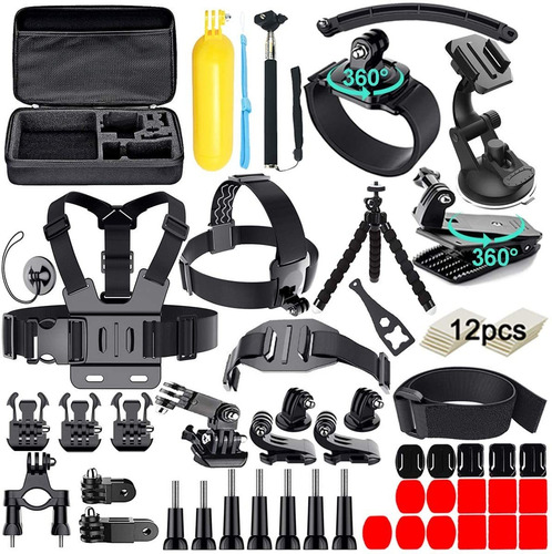 Imagen 1 de 7 de 61 En 1 Acción Cámara Accesorios Kit Para Gopro Hero 9 8...