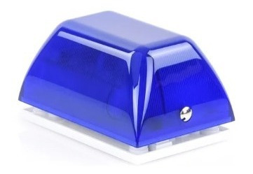 Sirena Color Azul Audio-visual Batería 9v Timer Independient