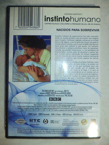 Instinto Humano: Nacidos Para Sobrevivir. Vol. 1. Dvd (Usado)