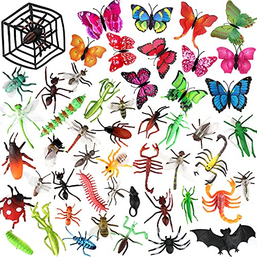 Ootsr 51pcs Insectos Plástico Insectos Insectos Rxb8l