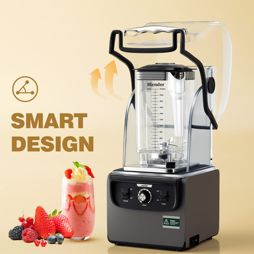 Licuadora Wantjoin Commercial Quiet 2200 Ml 1800 W Para Coci