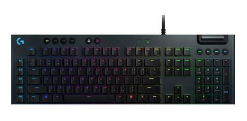 Imagen 1 de 3 de Teclado gamer Logitech Serie G G815 QWERTY GL Tactile inglés US color negro con luz RGB