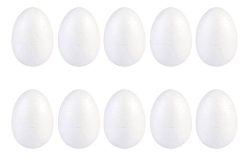 20 Piezas De Huevos De Pascua Pintados En Blanco, Manualidad