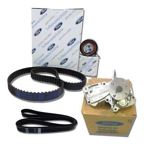 Kit Distribucion +  Bomba Agua Original + Poly-v Ford Ecosport Kinetic Sigma 