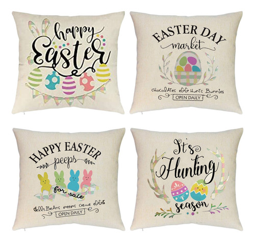 Funda Lateral De Lino Con Estampado De Pascua Body Pillow