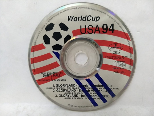 World Cup Usa 94. Gloryland Single Cd Usa Sin Tapa Impecable