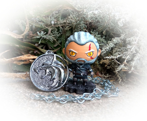 Paquete-the Witcher -geralt- Colgante Escuela Lobo
