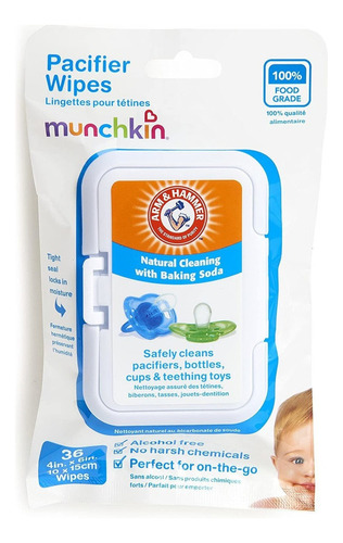 Munchkin - Toallitas Para Chupete (36 Unidades), Color Blanc