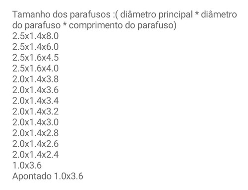 Caixa Com 1000 Mini Parafusos + Chave De Precisão .