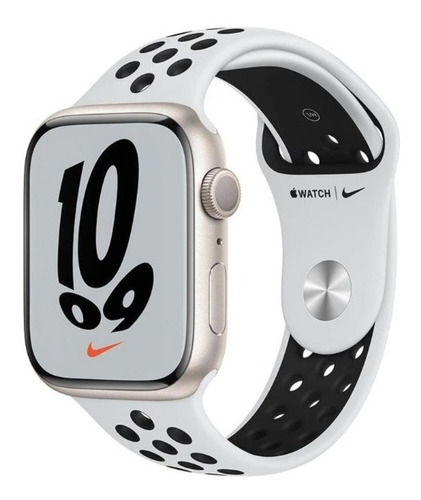 Imagem 1 de 3 de Apple Watch Nike Series 7 Gps 45mm Estelar Alumínio