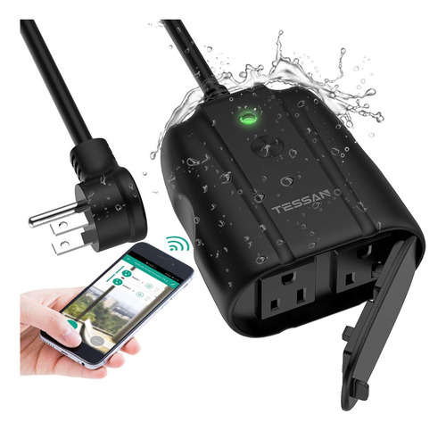 Enchufe Inteligente Para Exteriores, La Toma Wifi Tessan Fun