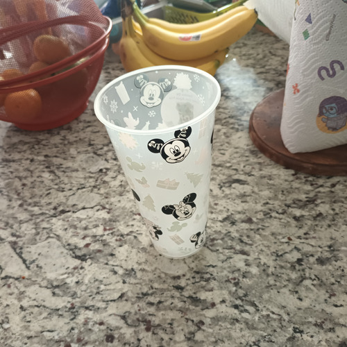 Vaso Plástico Disney Mickey Mouse Navidad Cambia Color 710ml