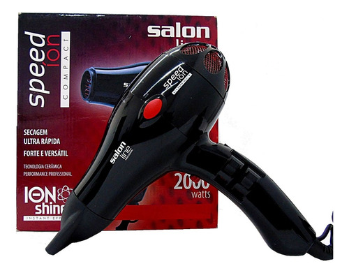 Salon Line Secador Speed Íon Preto 2000w