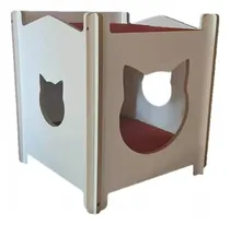 Comprar Casa Cucha Refugio Cama Para Gatos Cubo De Madera Mundo Cucha 43 X 48 x 44 Cm Con Colchon