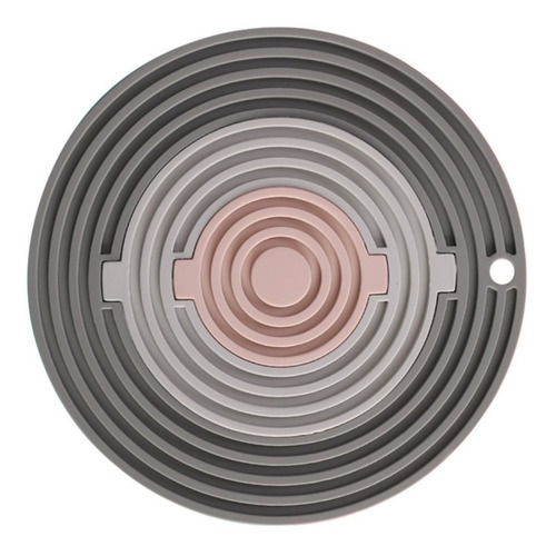 Salvamantel Papu Baby 3 En 1 De Slicon Porta Ollas Calientes Color Rosa/Gris