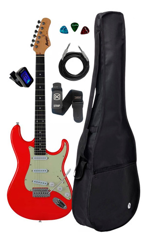 Guitarra Tagima Memphis Mg-30 Fiesta Red +kit Capa Cabo Full