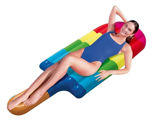 Salvavidas Inflable Colchoneta Forma De Paleta 176x60x15cm Varios