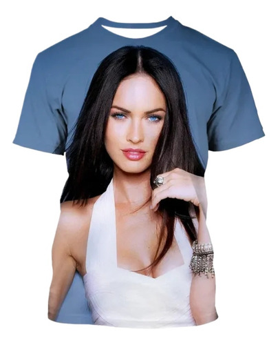 Camiseta Masculina Y Femenina Impresa En 3d De Megan Fox